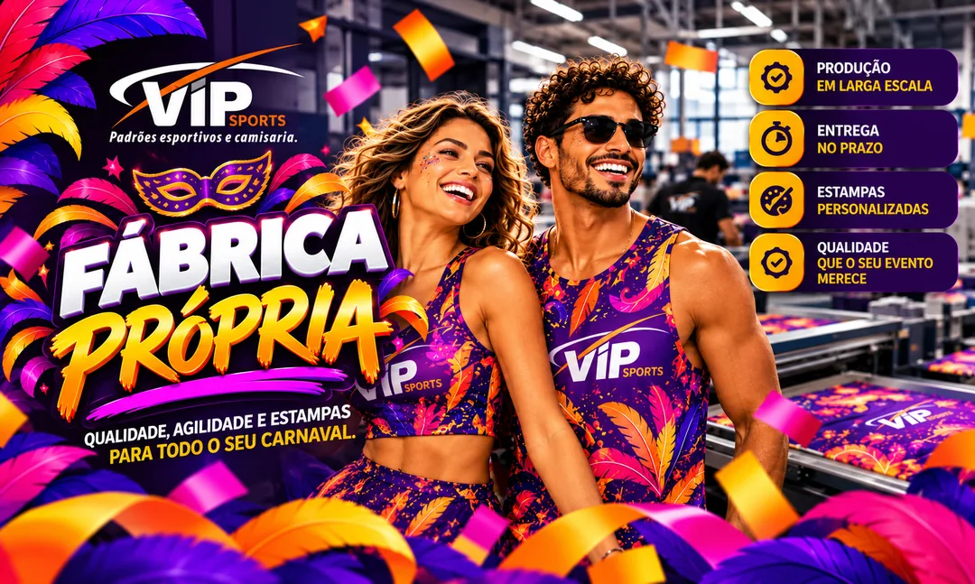 Fábrica própria: produção em larga escala, entrega no prazo, estampas personalizadas e qualidade que o seu evento merece.