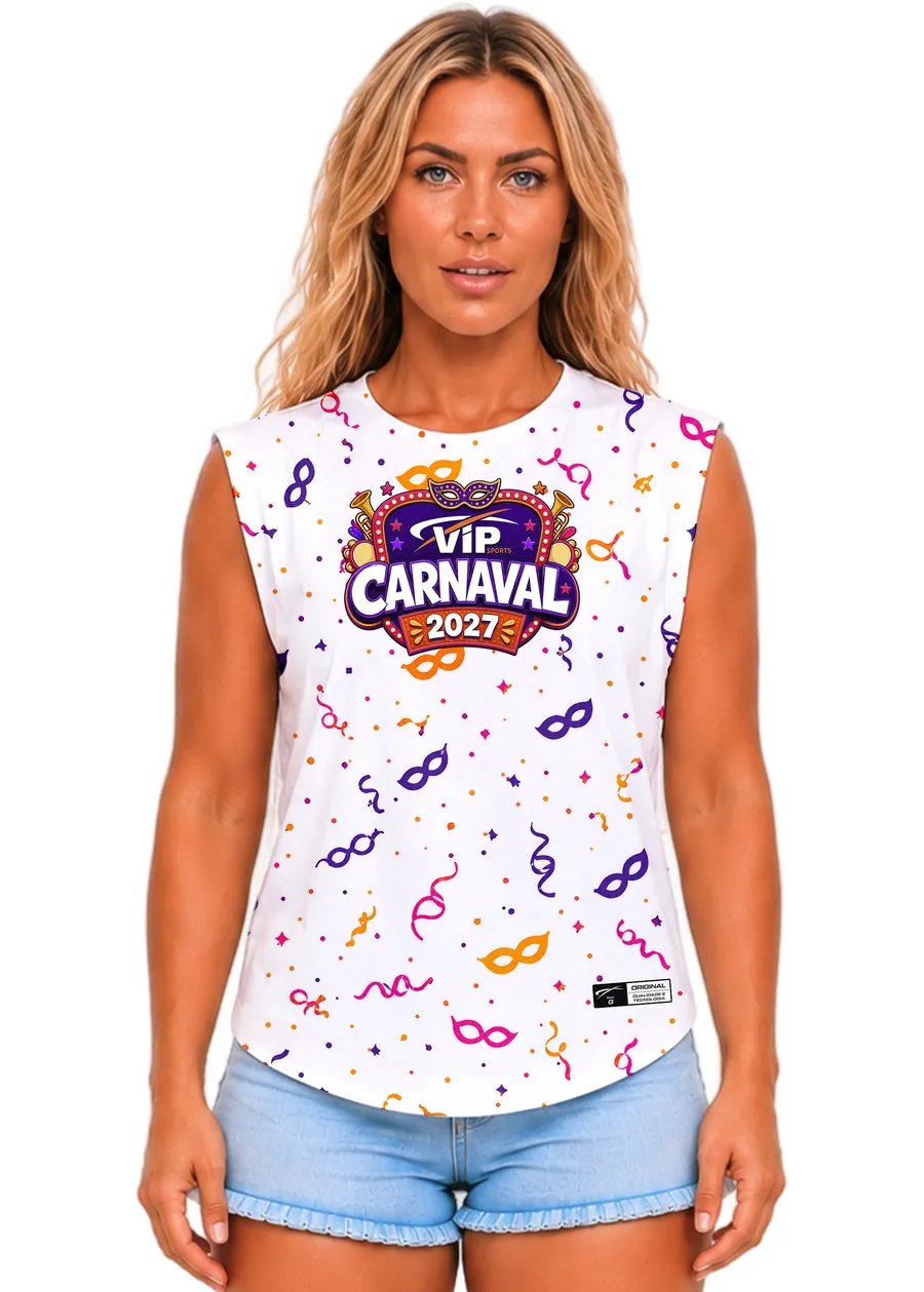 Abadá Carnaval Arte Própria — Regata · Machão · Normal · Custom